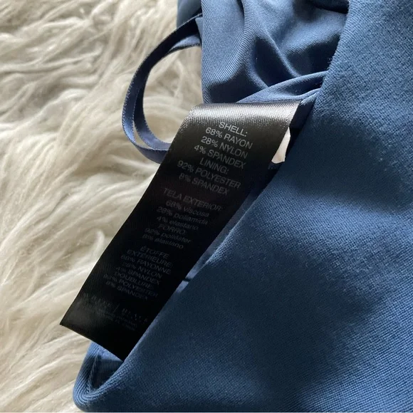 WHBM Seamed Sheath Dress Blue - Picture 4 of 5